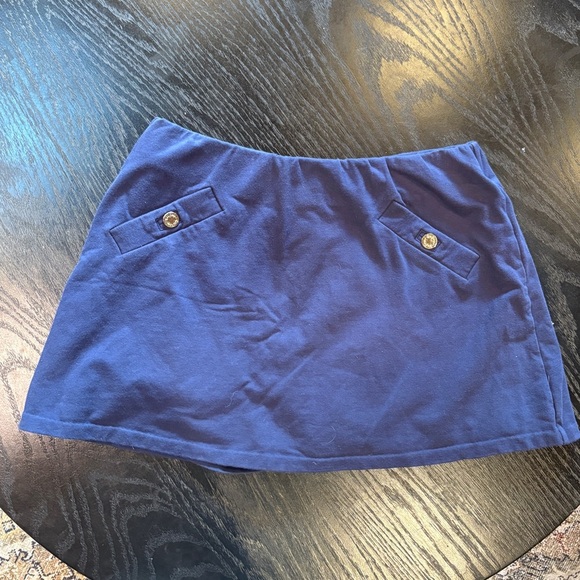 Lilly Pulitzer Madison Skort Size Large Navy Blue With Gold Accent Buttons - Picture 5 of 14